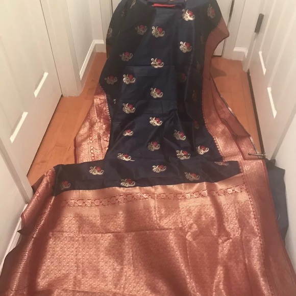 Jute Spun Silk Benarasi Saree With Blouse Piece - Picture 2 of 8